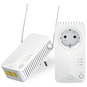Strong POWERLWF600DUOEUV2 Kit Powerline Wi-Fi 600 Mbps HomePlug AV2 Pass-Through Wi-Fi 300 Mbps LAN 100 Mbps Plug and Play colore Bianco