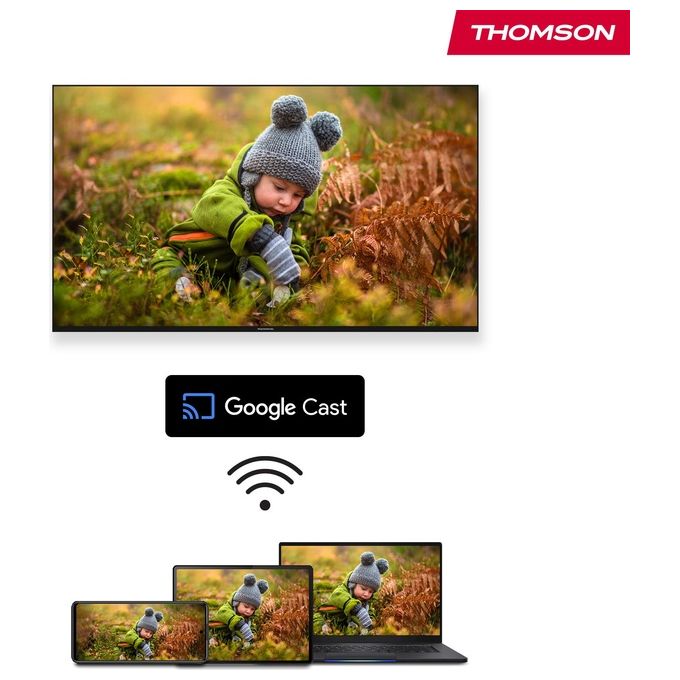 Thomson BOX PLUS 270G Streaming Box 4K Ultra HD Google TV Android 12 3GB 32GB Wi-Fi Dolby Vision colore Grigio