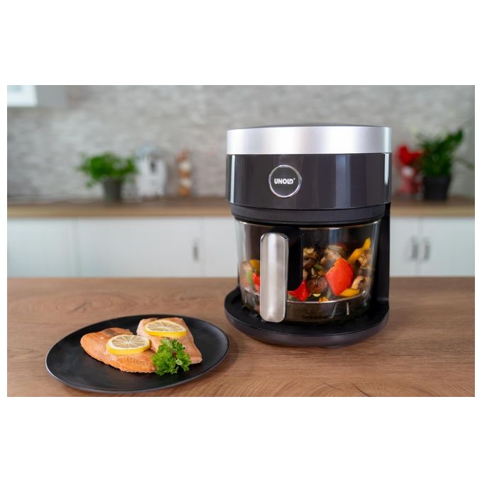 Unold 58695 Friggitrice ad aria 3,5 L 1200 W 10 programmi Display digitale colore Nero