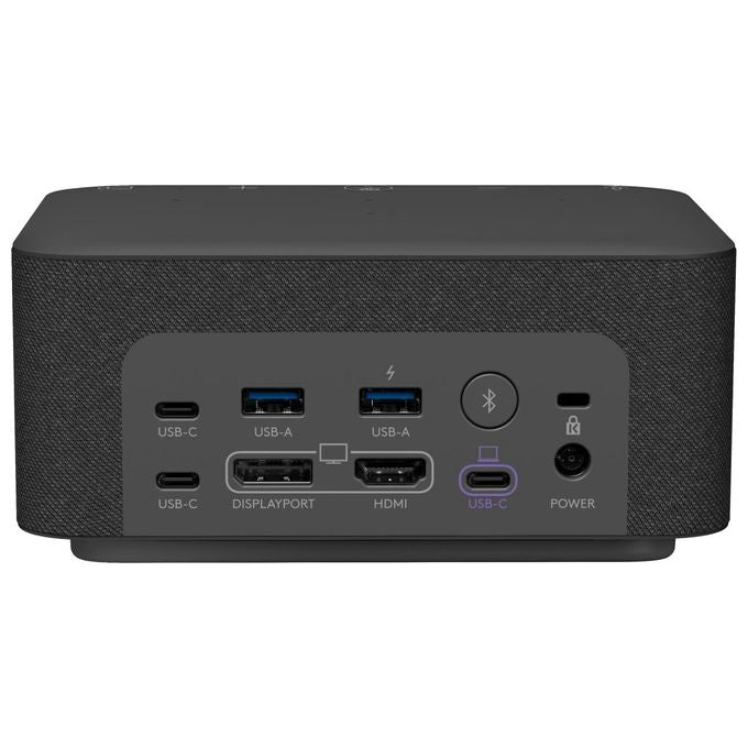 Logitech 986-000020 Logi Dock Docking Station USB-C Speakerphone HDMI DisplayPort 100W Microsoft Teams colore Graphite