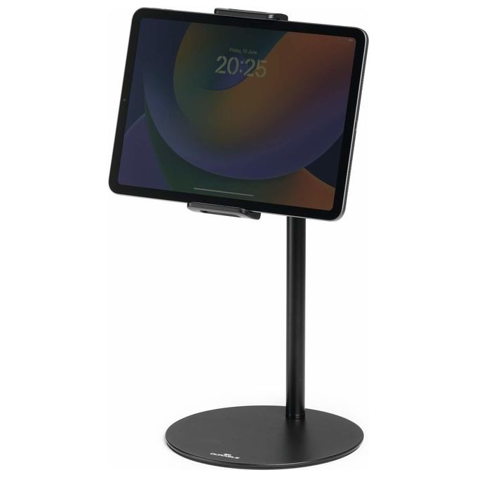 Durable 894301 Twist Combi Supporto per Tablet e Smartphone Regolabile da 4.7'' a 13'' con Braccio Snodabile e Treppiede fino a 1.69 m colore Nero