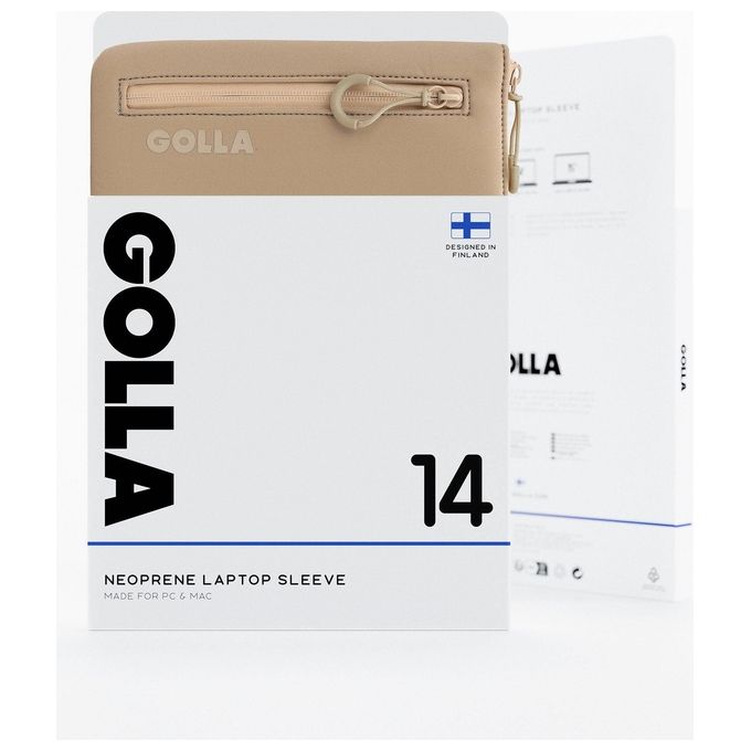 Golla 76422 Metro Custodia Sleeve per Laptop 14'' Neoprene Impermeabile colore Coffee