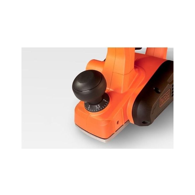 Black and Decker BEW712-QS Pialletto Elettrico 710 W Profondita' di Taglio Max 2 mm Larghezza di Piallatura 82 mm con Aspirazione Polvere colore Arancione