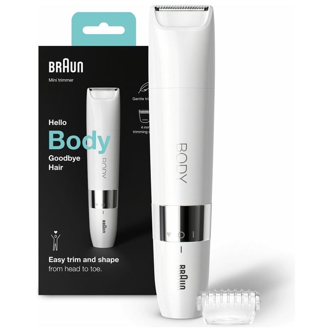 Braun BS1000 Mini Rifinitore Elettrico Corpo Wet Dry Unisex 1 testina colore Bianco