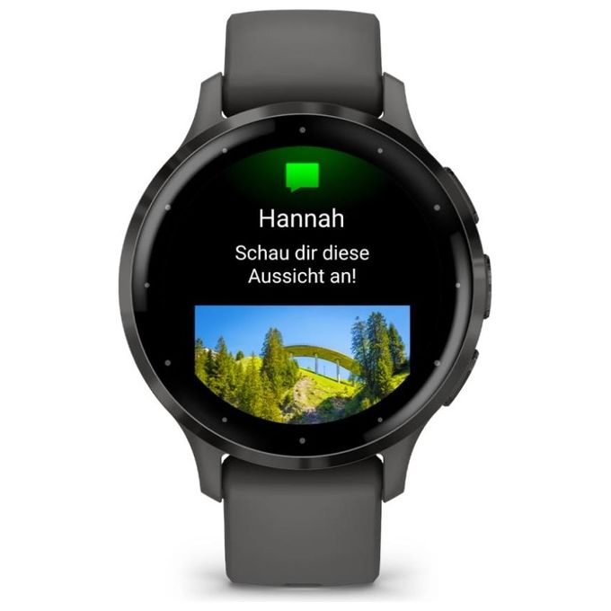 Garmin 010-02785-00 Venu 3S Smartwatch AMOLED 1.2'' 41 mm GPS Wi-Fi Garmin Pay Touch Screen Color Pebble Gray and Slate