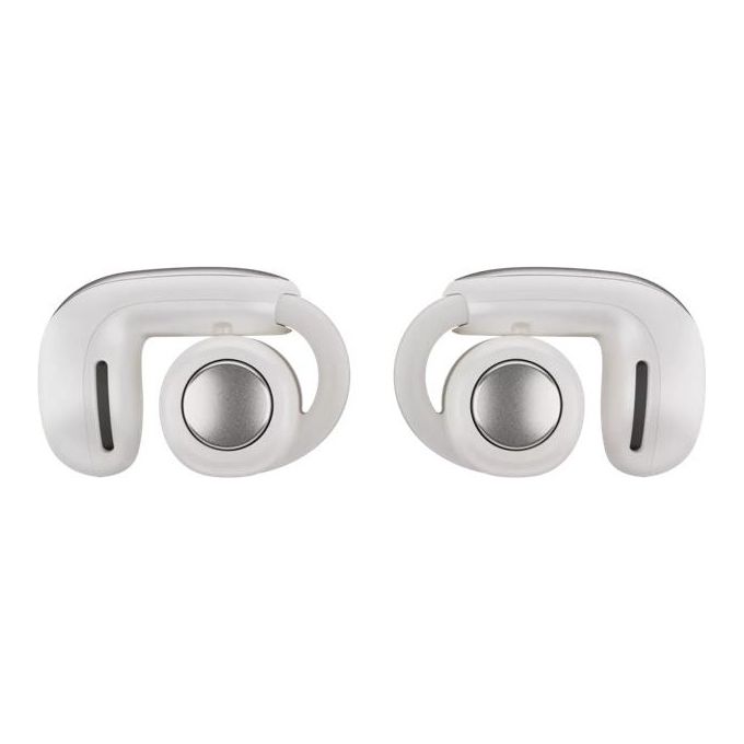 Bose 881046-0020 Ultra Open Earbuds Auricolari Wireless Bluetooth 5.3 con Tecnologia OpenAudio e Controllo Touch 4 Microfoni IPX4 Resistente a Sudore e Spruzzi Durata Batteria Fino a 7 5 Ore Ricarica Rapida colore Bianco