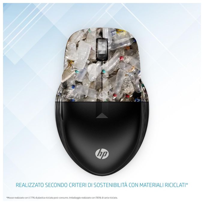 HP 3B4Q2AA 430 Mouse Wireless Multi-Dispositivo Bluetooth 5.2 e Dongle USB-A 1200 DPI 5 Pulsanti Batteria 24 Mesi colore Nero