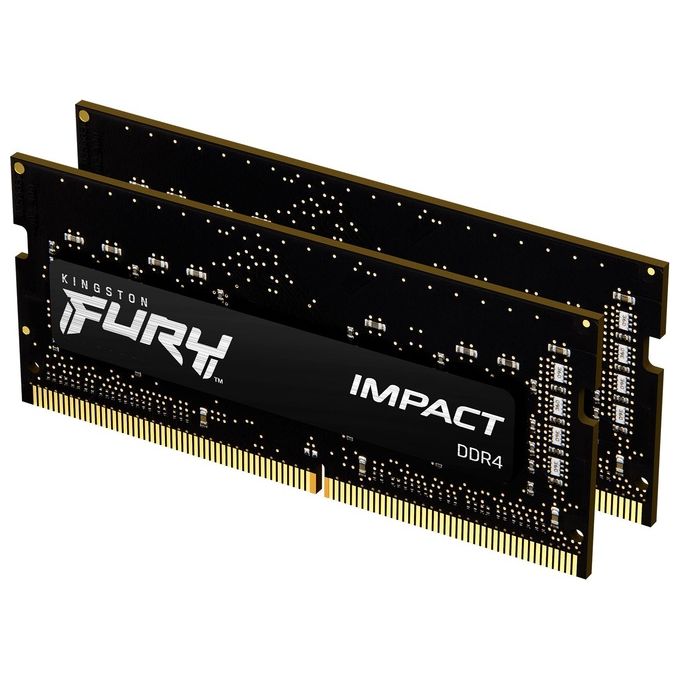 Kingston KF432S20IBK2-32 FURY Impact Memoria RAM 32GB DDR4 3200MHz CL20 SODIMM Kit 2x16GB 1.2V