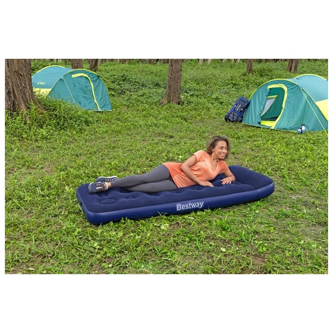 Bestway Materasso Gonfiabile Singolo con Pompa Pedale Blu