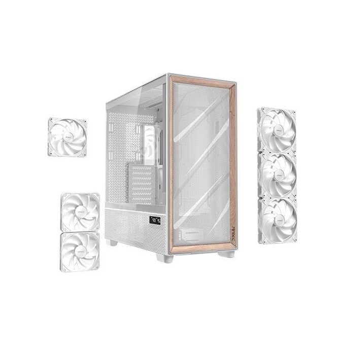 Antec FLUX PRO W Geh Antec FLUX PRO White Midi Tower con Design Flusso d'Aria Multidirezionale e Supporto GPU Verticale colore Bianco