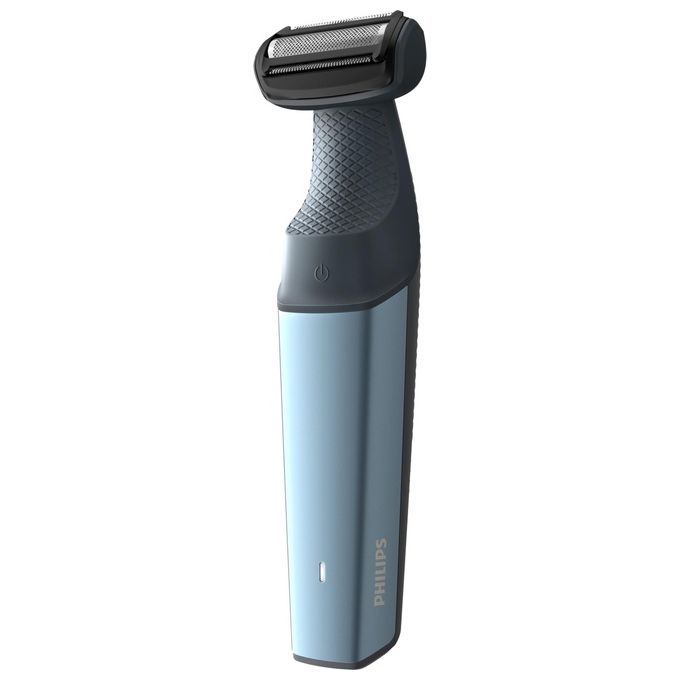 Philips BG3027-05 Bodygroom Series 3000 Rasoio elettrico corpo e inguine bagnato e secco 3 pettini autonomia 60 min colore Nero Blu