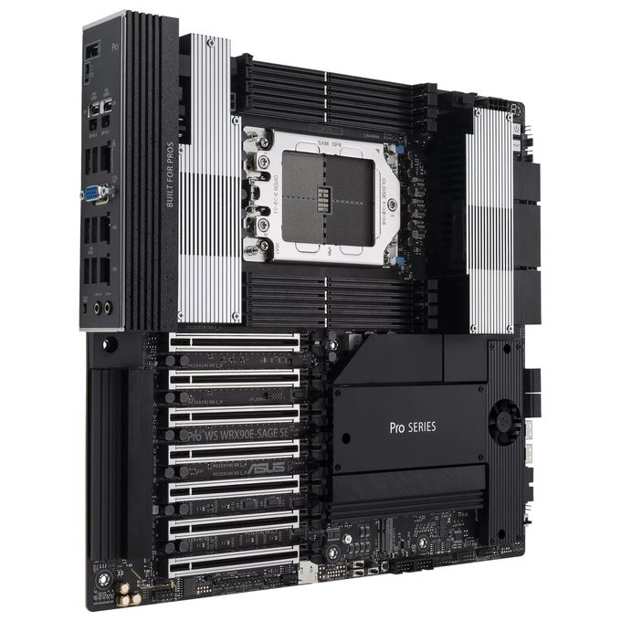 ASUS 90MB1FW0-M0EAY0 Pro WS WRX90E-SAGE SE Scheda Madre Workstation AMD sTR5 7 slot PCIe 5.0 x16 4 M.2 colore Nero
