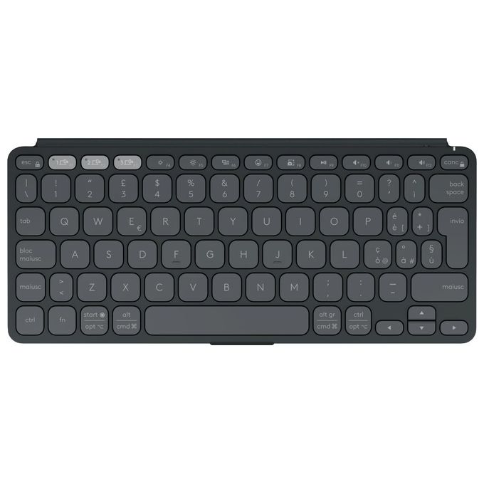 Logitech 920-012976 Keys-To-Go 2 Tastiera Bluetooth Portatile Compatibile con Windows Android macOS ChromeOS iOS iPadOS Fino a 3 Dispositivi Batteria 3 Anni colore Grafite