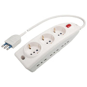 Polypool PP0545 Multipresa 6 Posizioni 16A 1,5mt Cavo con Interruttore