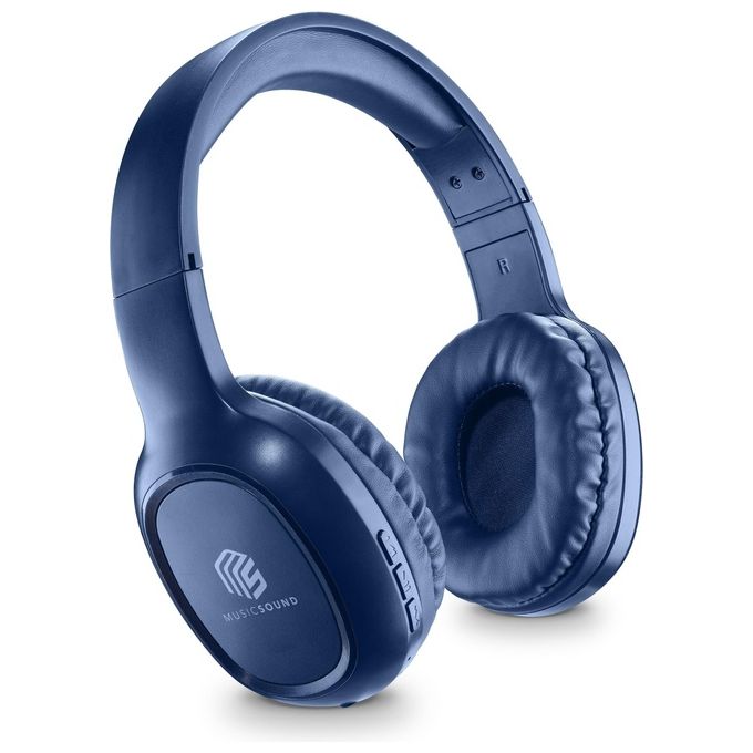 Cellular Line Music Sound Cuffie con Microfono Bluetooth Azzurro