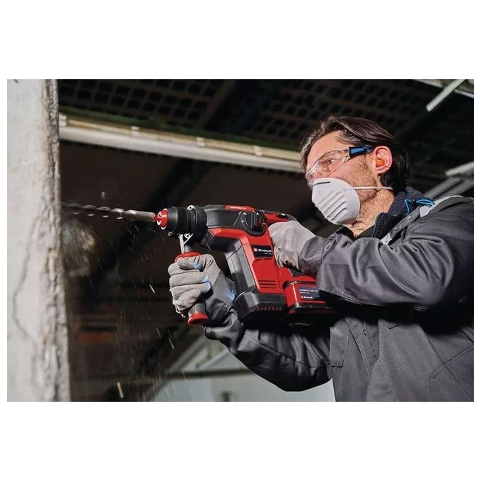 Einhell 4514274 TP-HD 18-28 Li BL+4 Martello Tassellatore a Batteria 18V 3 Ah Brushless con Batteria e Caricabatterie colore Nero Rosso 3,09