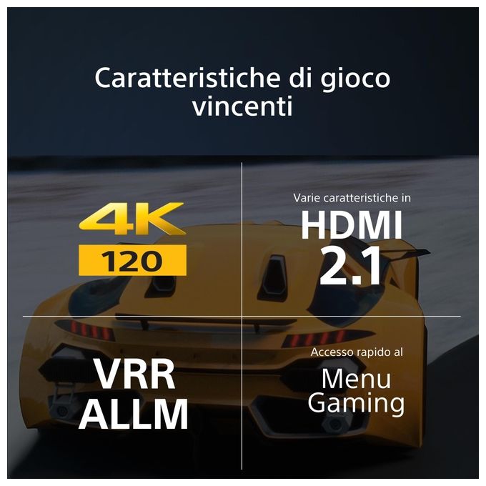 Sony KD55X85LAEP Bravia TV Full Array LED 55'' 4K Ultra HD Google TV HDR Dolby Vision 120 Hz 4 HDMI Wi-Fi colore Nero