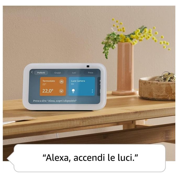 Amazon B09B2R276Z Echo Show 5 3ª Generazione Display Intelligente Touch 5.5'' Alexa Wi-Fi Dual-band Bluetooth colore Azzurro