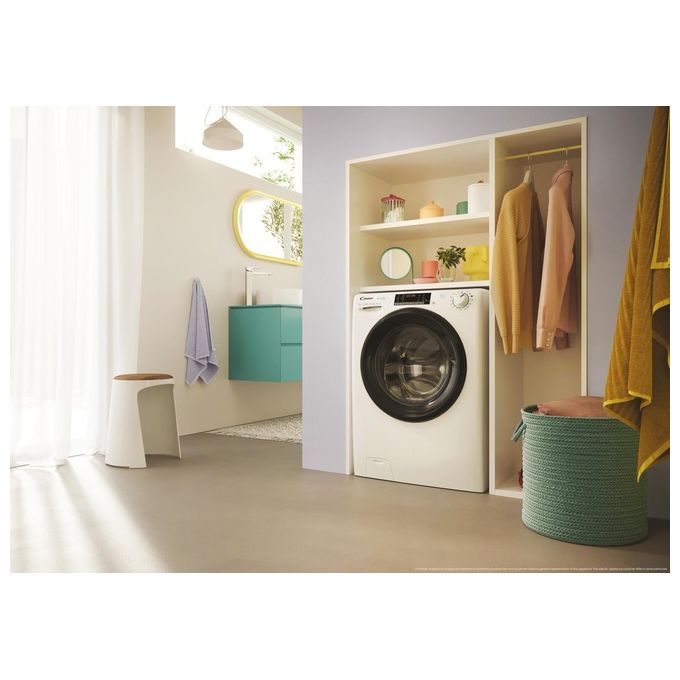 Candy CSOW44644TWMB6-S Smart Pro Lavasciuga Slim 6-4 Kg 1400 rpm Classe A Inverter Wi-Fi Vapore (85x65x45 cm) colore Bianco