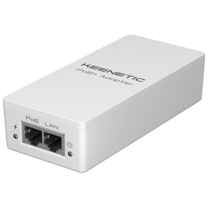 Keenetic KN-4510-01-EU Iniettore PoE+ Gigabit 30W IEEE 802.3af-at per Access Point Wi-Fi Telecamere IP Telefoni IP