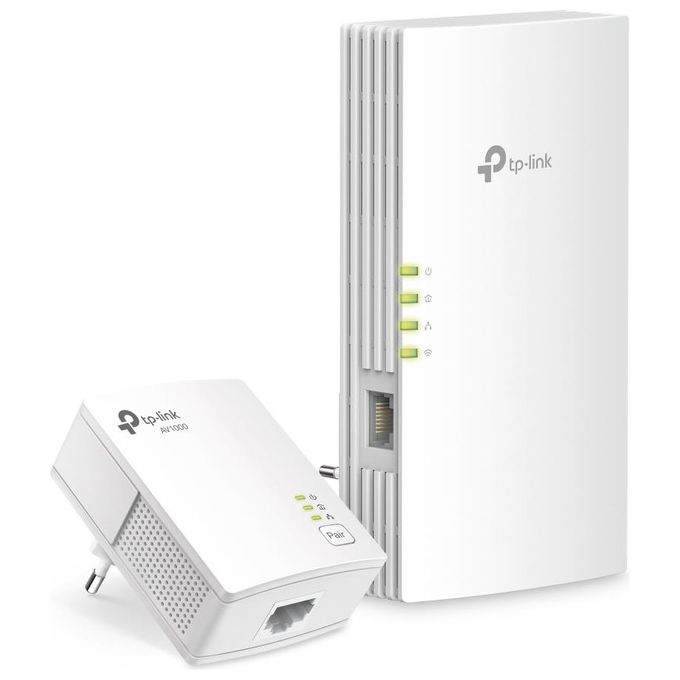 TP-Link TL-WPA7817 KIT Kit Powerline AV1000 Wi-Fi 6 Dual Band AX1500 Gigabit Ethernet HomePlug AV2 300m colore Bianco