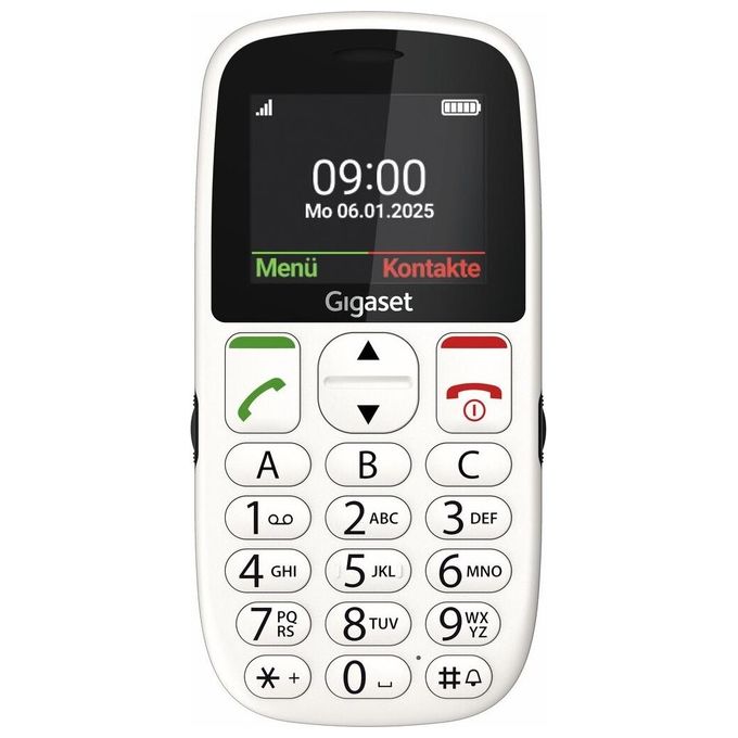 Gigaset S30853-H1230-R103 GL395 Telefono per Anziani 2.2'' Tasto SOS Bluetooth IP44 800 mAh colore Bianco