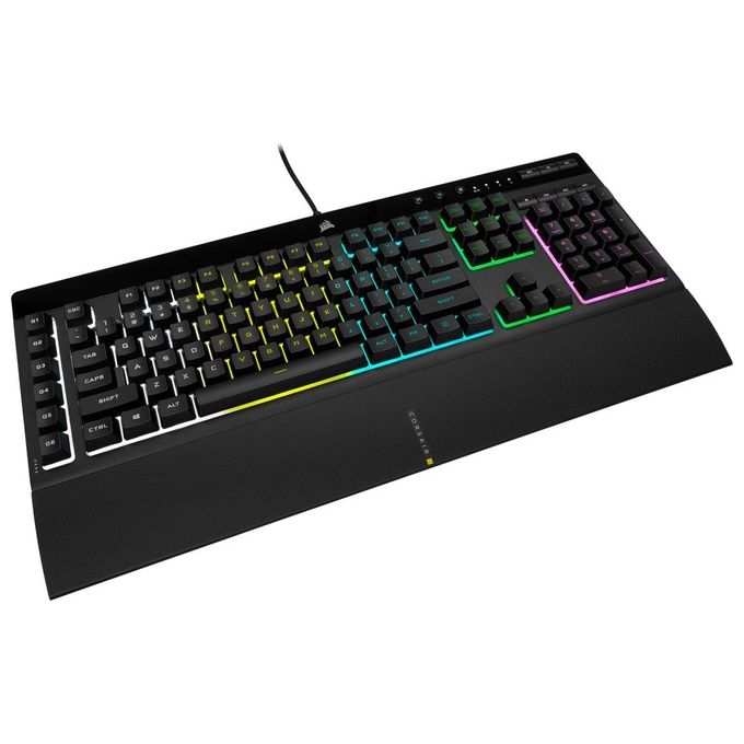Corsair CH-9226765-IT K55 RGB PRO Tastiera Gaming a Membrana Cablata QWERTY Layout IT LED RGB 5 Zone 6 Macro Tasti IP42 colore Nero