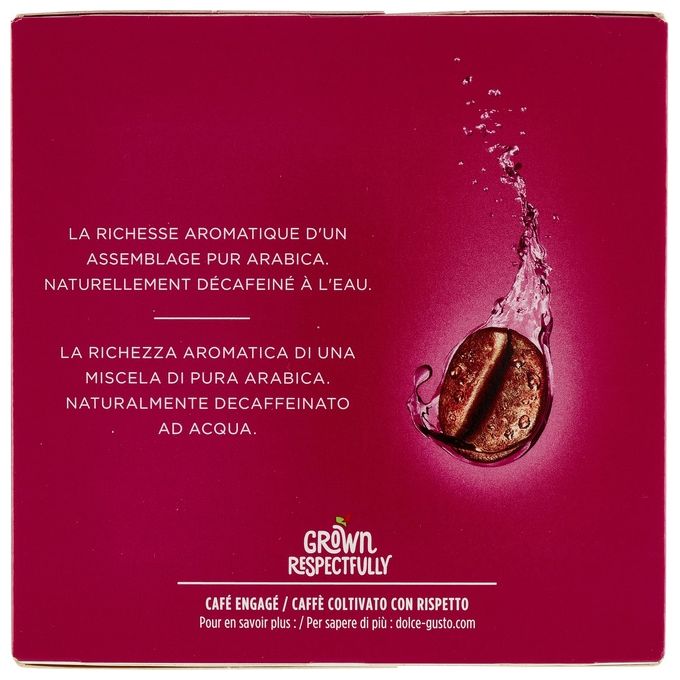 Nescafe Dolce Gusto capsule espresso decaffeinato 100% arabica intensita 5 16 pezzi