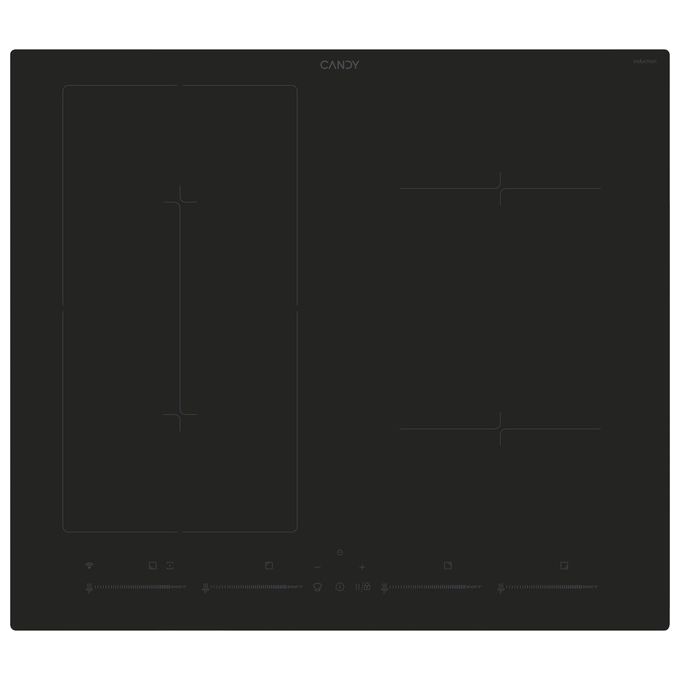 Candy CETPS64MCWFTT1 Piano cottura Induzione 59 cm 4 Zone Boost Touch Wi-Fi Bluetooth colore Nero