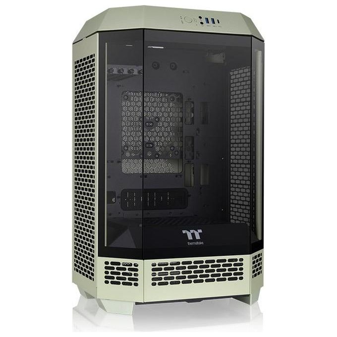 Thermaltake CA-1Y4-00SEWN-00 300 Matcha Green Case PC Micro Tower Fattore di forma micro ATX e Mini-ITX Pannello laterale in vetro temperato colore Verde