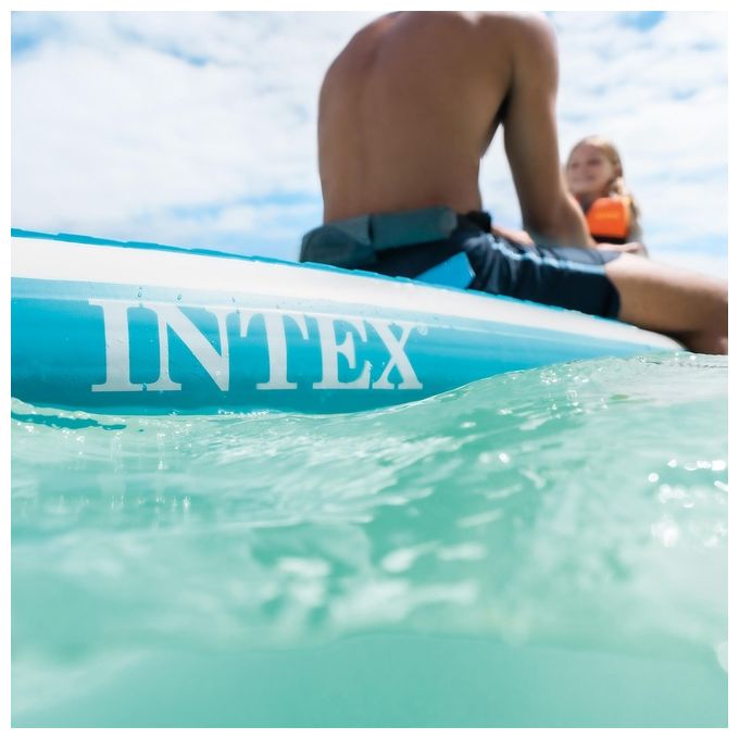 Intex 68241NP Aqua Quest 240 Youth Tavola Gonfiabile da SUP Portata Massima 90 Kg con Tecnologia Drop Stitch e Grip Pad in EVA colore Celeste