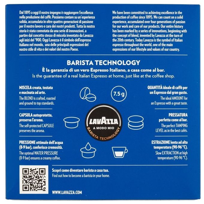 Lavazza A Modo Mio Capsule Caffe' Crema e Gusto 36 Pezzi