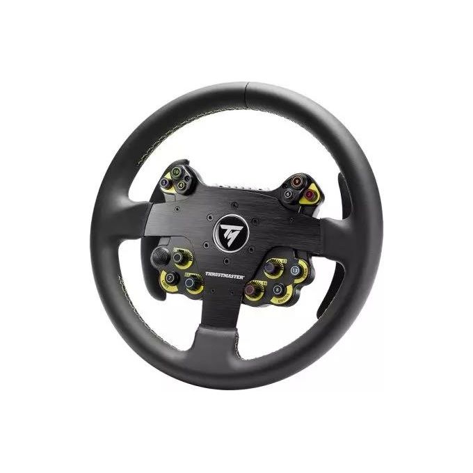 Thrustmaster Evo Racing 32R Volante da Corsa in Pelle Nero-Giallo per PC e Console