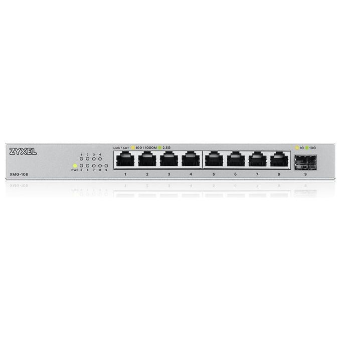 Zyxel XMG-108 Switch Non Gestito 8 Porte 2.5G Ethernet 1 Slot SFP+ 10G Capacita' 60 Gbit-s colore Argento