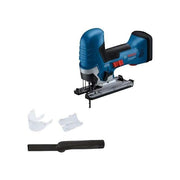 Bosch 06015B2001 GST 18V-125 S Seghetto alternativo a batteria 18 V motore brushless profondita' taglio legno 125 mm inclinazione 45° colore Blu Nero