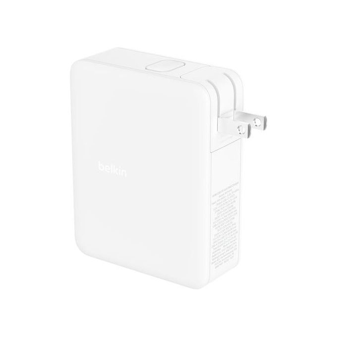 Belkin WCH014BTWH BoostCharge Pro Alimentatore da Parete GaN 140W 3 Porte USB-C 1 Porta USB-A colore Bianco