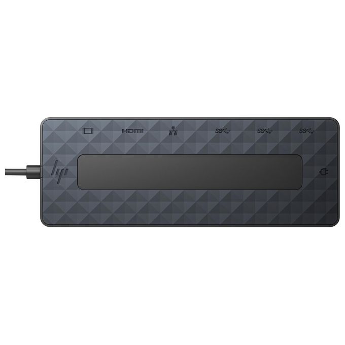 HP 50H55UT Universal USB-C Multiport Hub 7 Porte HDMI 2.0 DisplayPort 1.2 USB-A USB-C Ethernet RJ-45 Gigabit colore Nero