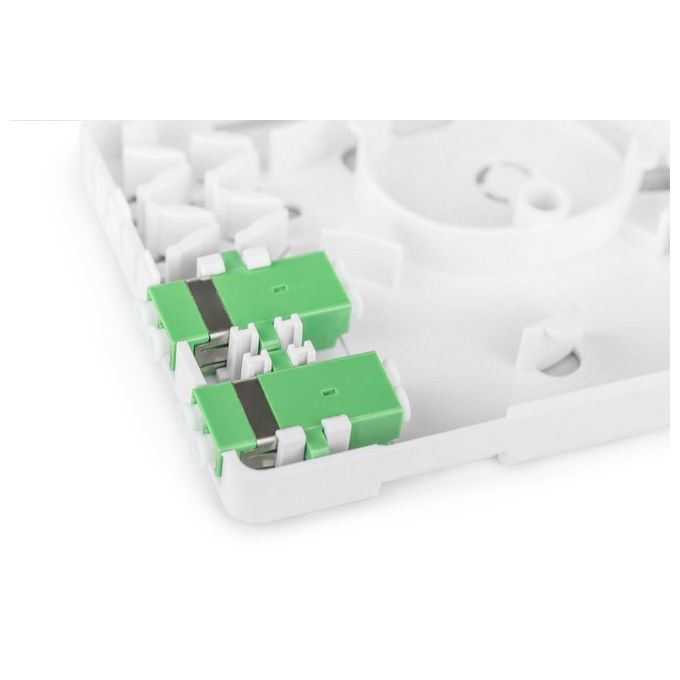 Digitus DN-931096 Alloggiamento FTTH Fibra Ottica 2 Porte LC-APC Duplex Singlemode Montaggio a Parete colore Bianco