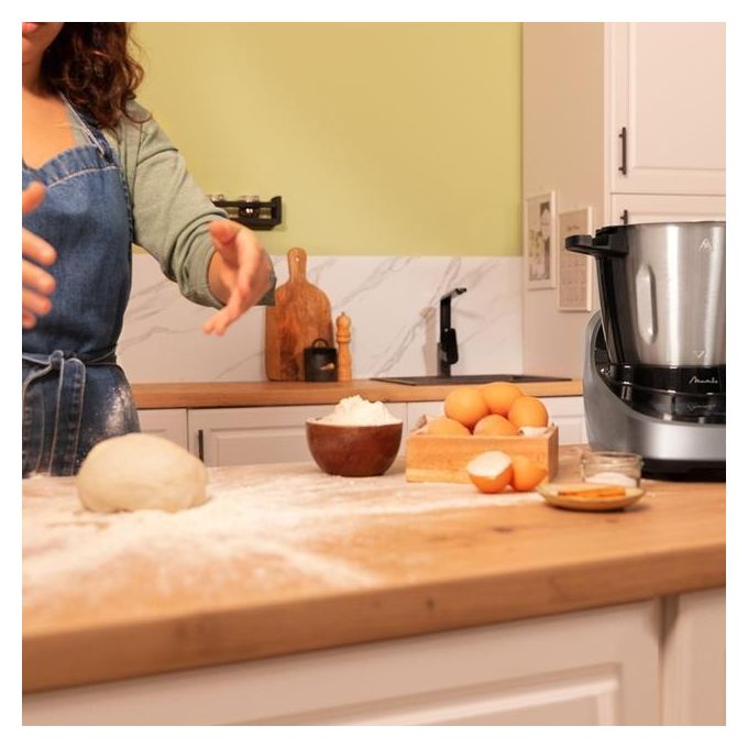 Cecotec 04346 Mambo Touch Robot da Cucina Multifunzione 1600W 3,3L 37 Funzioni Display TFT 5'' App colore Nero