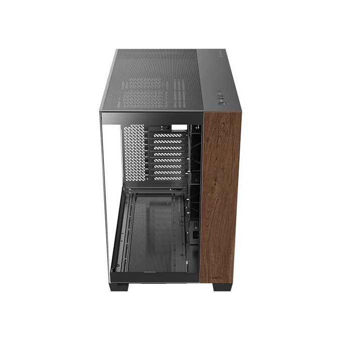 Antec 0-761345-10079-3 C8 Wood Case PC Full Tower ATX EATX ITX micro ATX con Finestra Laterale Vetro e Dettagli in Legno colore Nero Legno