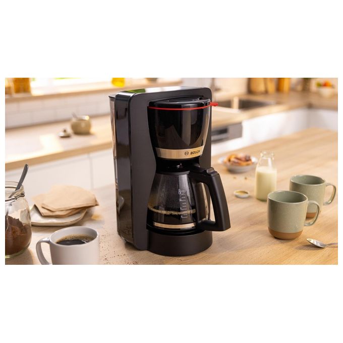 Bosch TKA4M233 MyMoment Macchina da caffe' con Filtro Automatica 1,37 L 1200 W Caraffa in Vetro colore Nero