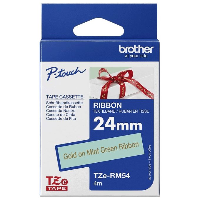 Brother TZE-RM54 Nastro per Stampante Oro Verde Menta 24mm