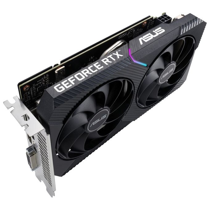 Asus DUAL-RTX3050-O8G-V2 Dual Scheda Grafica NVIDIA GeForce RTX 3050 8 GB GDDR6 128 bit 14 Gbps PCI Express 4.0 2560 CUDA OC Edition colore Nero