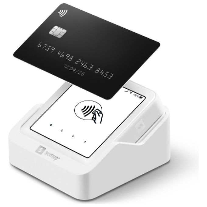 SumUp Solo POS Portatile Touchscreen Wi-Fi 4G SIM inclusa Pagamenti Contactless colore Bianco