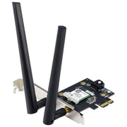 Asus PCE-AXE5400 Scheda di Rete WiFi 6E PCI-E Banda 6GHz 160MHz Bluetooth 5.2 WPA3 OFDMA MU-MIMO 2 Antenne Esterne colore Nero