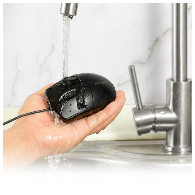 Kensington K70315WW Mouse Pro Fit Lavabile con Cavo 1600 DPI USB IP67 colore Nero