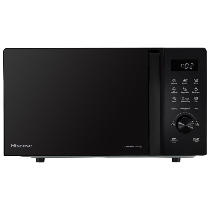 Hisense H20MOBSD1H Forno a Microonde Solo 20 L 700W 9 Programmi Rivestimento Ceramica colore Nero