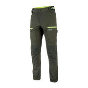 U-Power WFU267DG Horizon Pantalone da Lavoro Uomo Stretch 92% Nylon 8% Elastan Multi-Tasche Reflex colore Dark Green