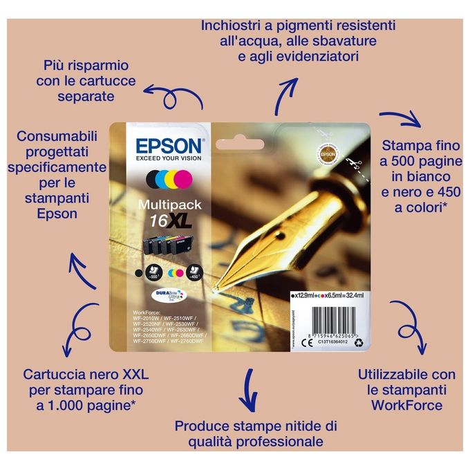 Epson cartucciaink Penna Cruciverba 16xl Giallo