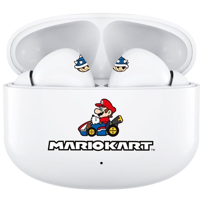 OTL Technologies MK0965 Mario Kart Auricolari TWS Bluetooth 5.0 Touch Control USB Type-C autonomia 6h colore Bianco